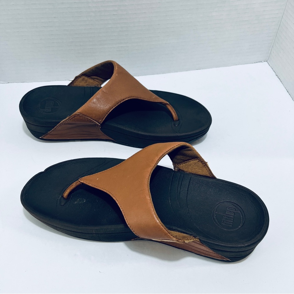 Fitflop Tan and Black Sandals - Picture 6 of 8